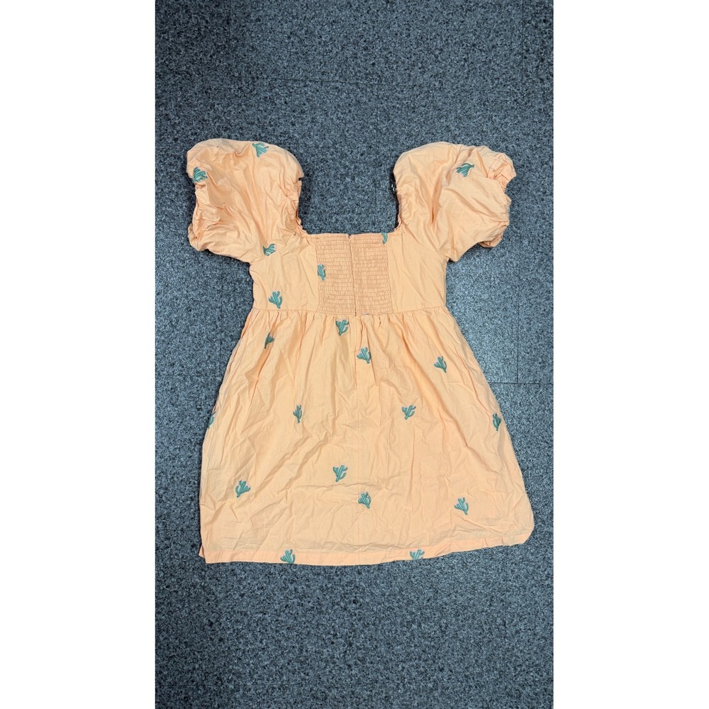 Altar'd State Cactus‎ Embroidered Mini Dress Womens Medium Peach Excellent Boho